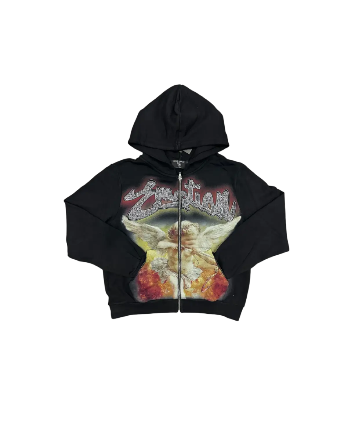 Zip Hoodie Rhinestone - Mixed Emotions
